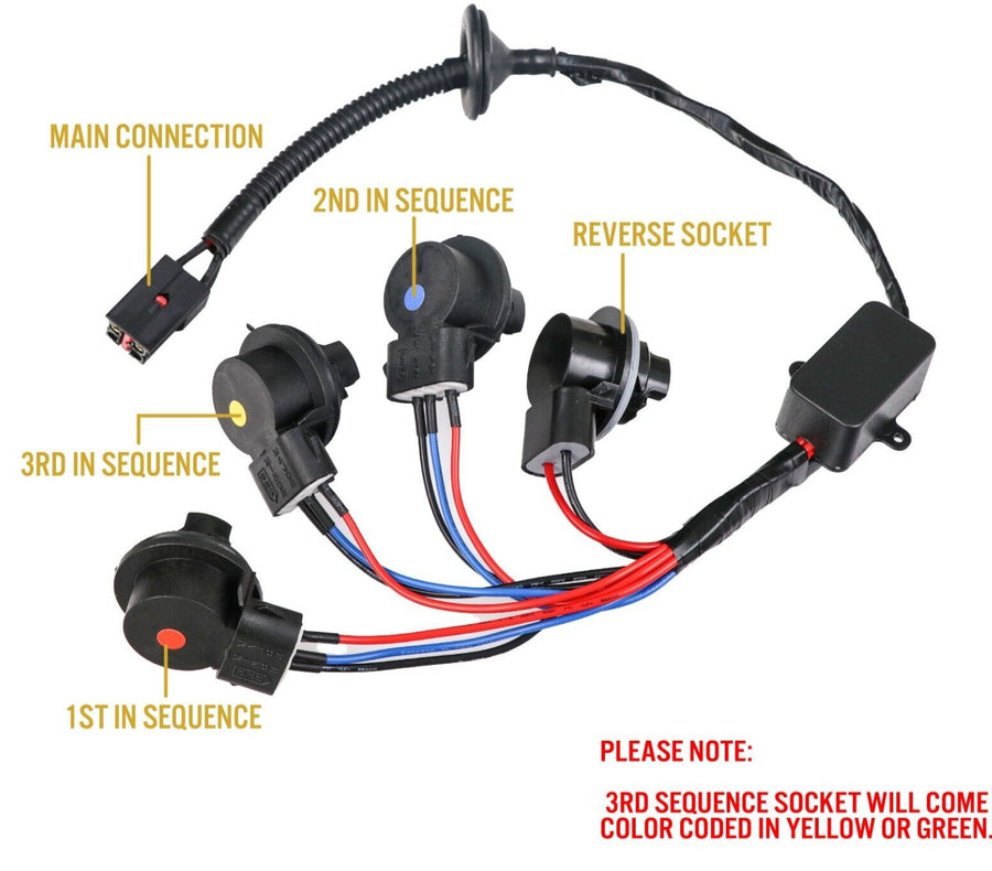 1996-2004 SN95/NEW EDGE FORD MUSTANG LED Tail Light Sequential Harness 1996-2004 SN95/NEW EDGE FORD MUSTANG LED Tail Light Sequential Harness