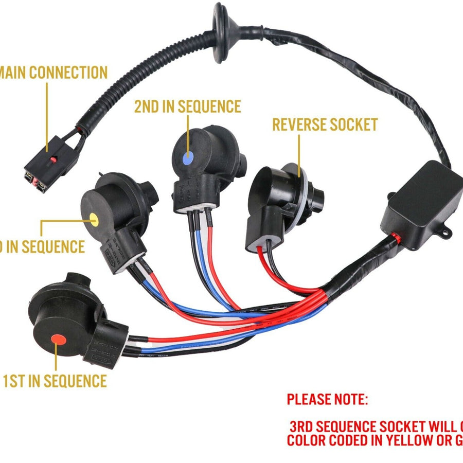1996-2004 SN95/NEW EDGE FORD MUSTANG LED Tail Light Sequential Harness 1996-2004 SN95/NEW EDGE FORD MUSTANG LED Tail Light Sequential Harness