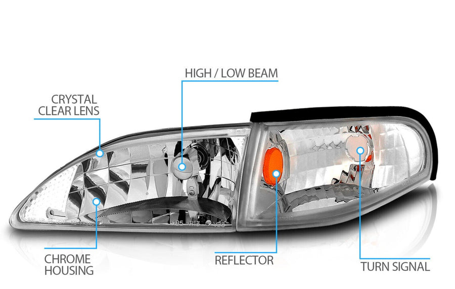 1994-1998 SN95 Ford Mustang Projector Retrofit Conversion