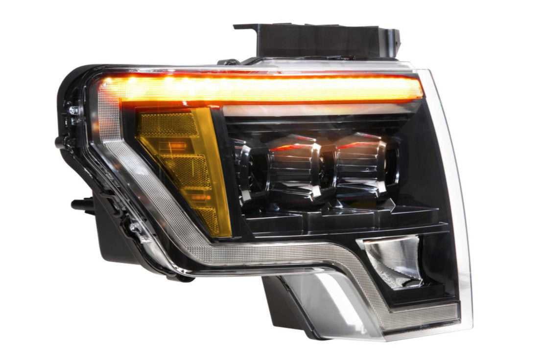 Black Smoke U-Halo Projector Headlights For 2009-2014 Ford F150 – LED Bar
